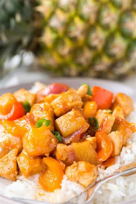 Sweet and Sour Chicken with Tropical Rice and Gingered Snow Peas - calories, carbs, nutrition