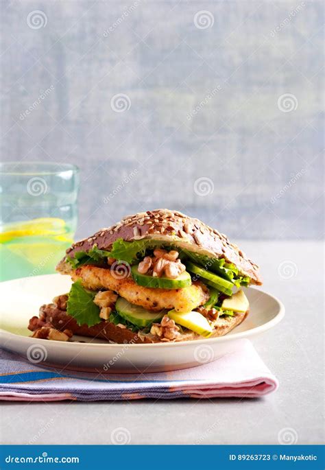 Sweet Chilli Chicken with Cucumber and Baby Leaf on Multiseed Bread - calories, carbs, nutrition