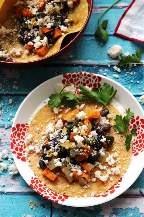 Sweet Potato and Poblano Street Corn Taco - calories, carbs, nutrition