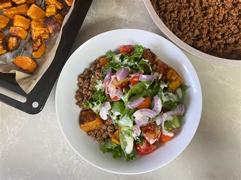 Sweet Potato Bowl Mole BBQ Beef - calories, carbs, nutrition