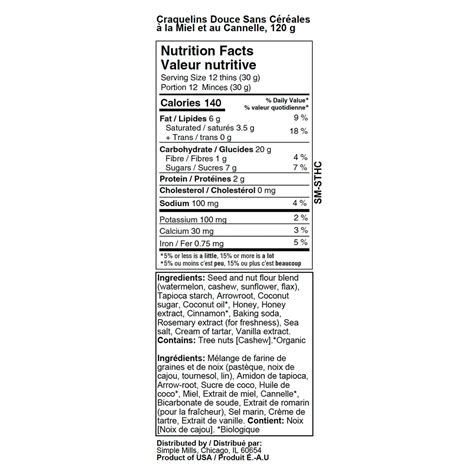 Sweet Thins - calories, carbs, nutrition