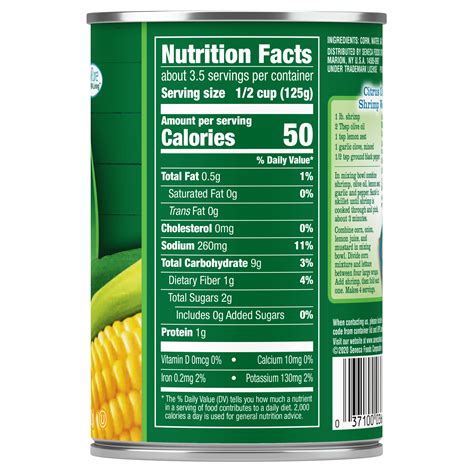 Sweetcorn - calories, carbs, nutrition