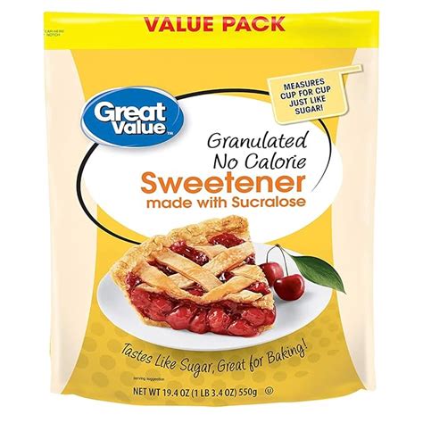 Sweeteners, for baking, contains sugar and sucralose - calories, carbs, nutrition