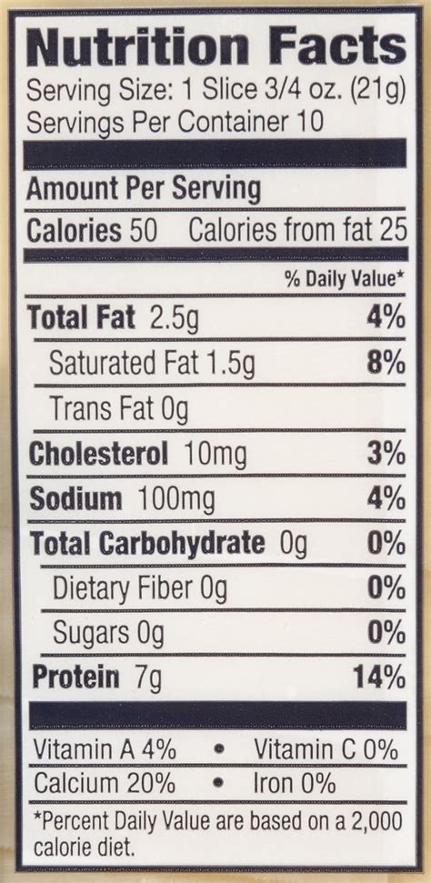 Swiss Cheese - calories, carbs, nutrition