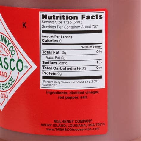 Tabasco Remoulade - calories, carbs, nutrition