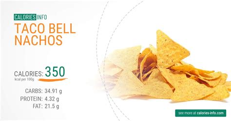 TACO BELL, Nachos - calories, carbs, nutrition