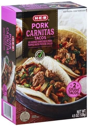 Taco Pork Carnitas 2 EA - calories, carbs, nutrition