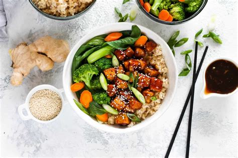 Tempeh Teriyaki Rice Bowl - calories, carbs, nutrition