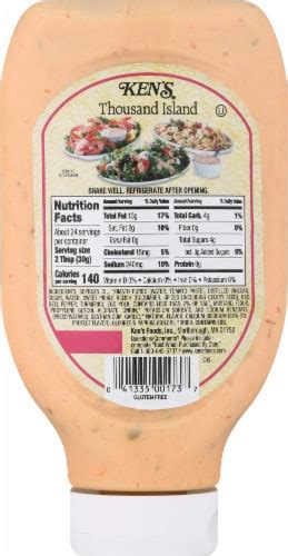 Ten Thousand (10,000) Island Dressing - calories, carbs, nutrition