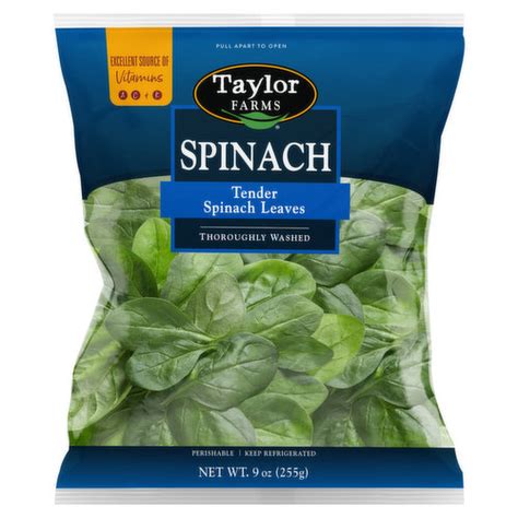 Tender Spinach - calories, carbs, nutrition