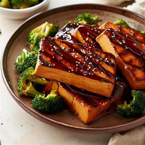 Teriyaki Seared Tofu Steaks - calories, carbs, nutrition