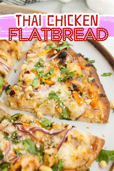 Thai Chicken Flatbread Pizzas - calories, carbs, nutrition