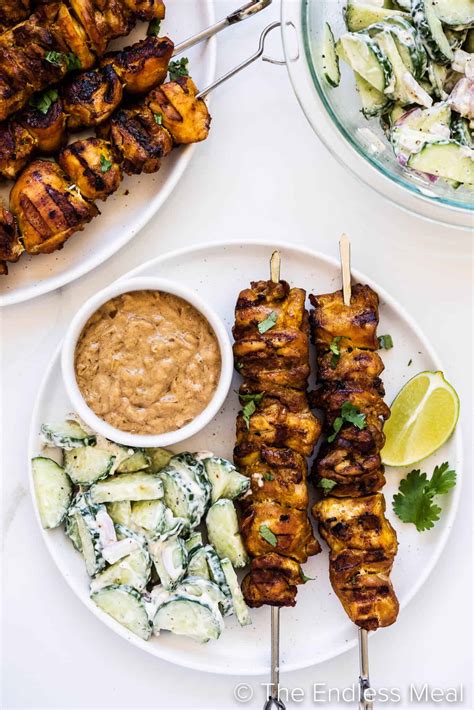 Thai Chicken Satay Skewers - calories, carbs, nutrition