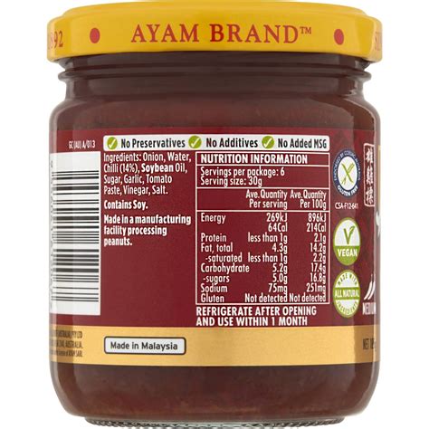 Thai Chilli Jam - calories, carbs, nutrition
