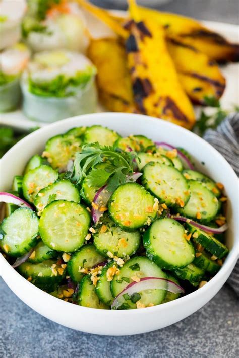 Thai Cucumber Salad side - calories, carbs, nutrition