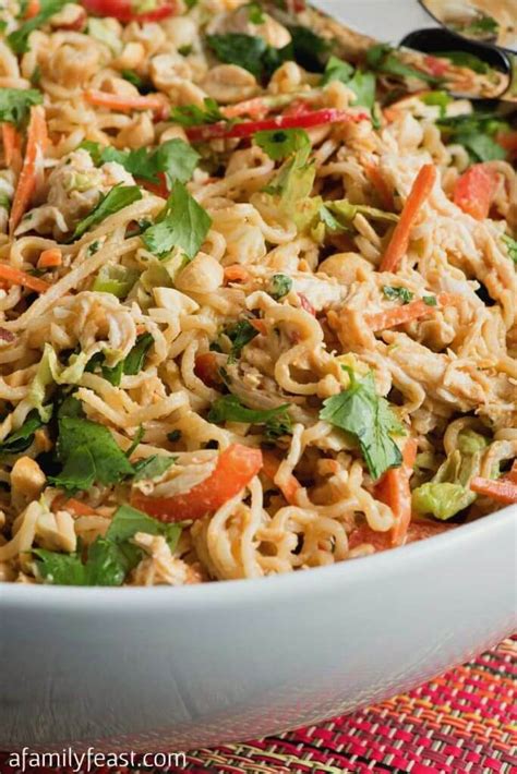 Thai Peanut Noodle Chicken Salad - calories, carbs, nutrition