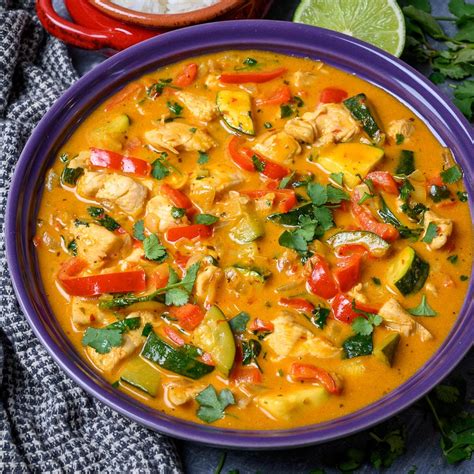 Thai Red Curry Chicken - calories, carbs, nutrition