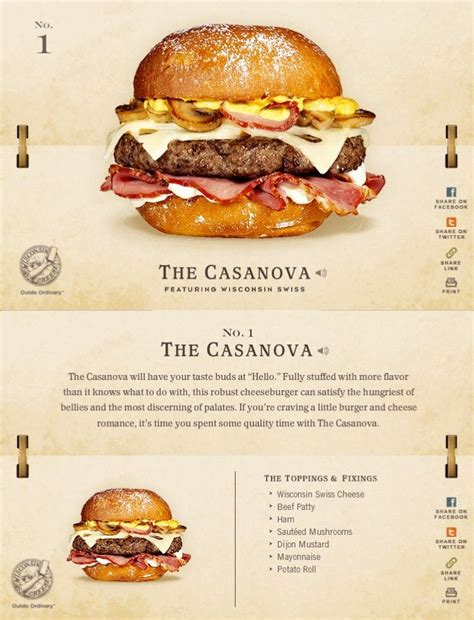 The Casanova Burger - calories, carbs, nutrition