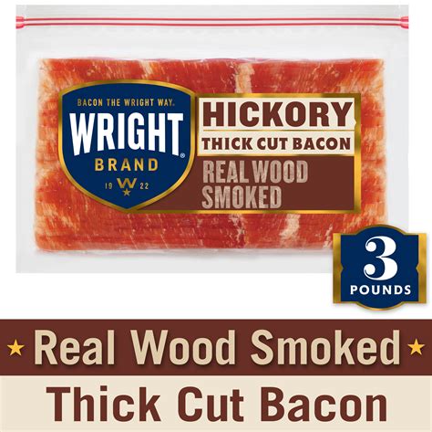 Thick Sliced Hickory Smoked Bacon - calories, carbs, nutrition