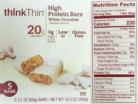 Think Thin - calories, carbs, nutrition