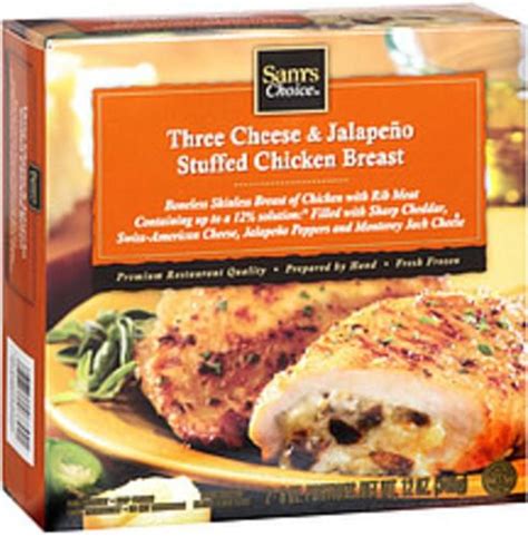 Three Cheese & Jalapeno Stuffed Chicken Breast - calories, carbs, nutrition