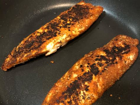 Tilapia 3-5 oz Baked Blackened - calories, carbs, nutrition