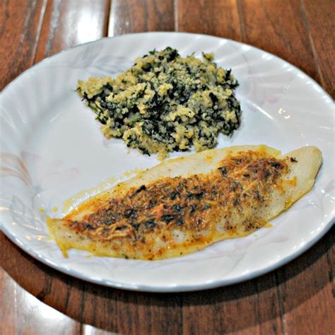 Tilapia 5-7 oz Spinach Parmesan Crusted - calories, carbs, nutrition