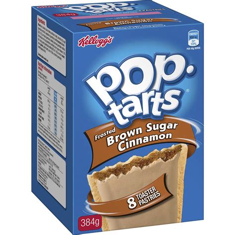 Toaster Pastries, KELLOGG, KELLOGG'S LOW FAT POP TARTS, Frosted brown sugar cinnamon - calories, carbs, nutrition