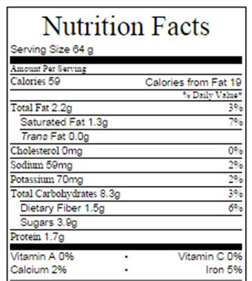 Toffee Blondie - calories, carbs, nutrition