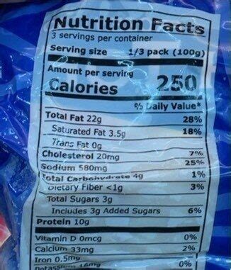 Tofu Fish - calories, carbs, nutrition