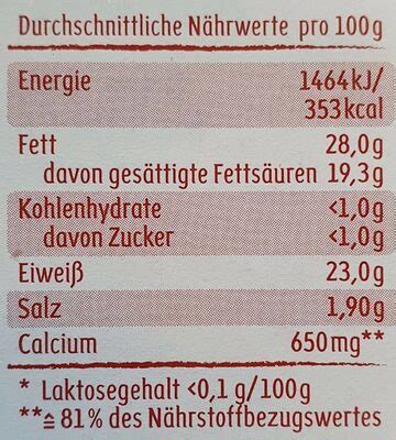 Tomate Basilikum - calories, carbs, nutrition