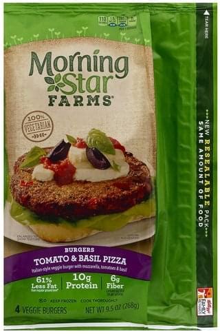 Tomato and Basil Pizza Burger - calories, carbs, nutrition