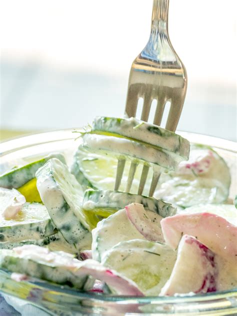 Tomatoes & Cucumber with Sour Cream, Vegan - calories, carbs, nutrition