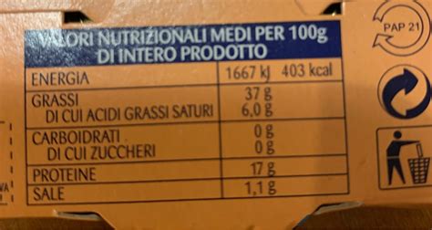 Tonno - calories, carbs, nutrition