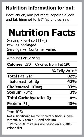 Top Round Roast Beef (44826.0) - calories, carbs, nutrition