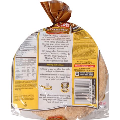 Tortilla Healthy Grain 6" 2 EA - calories, carbs, nutrition