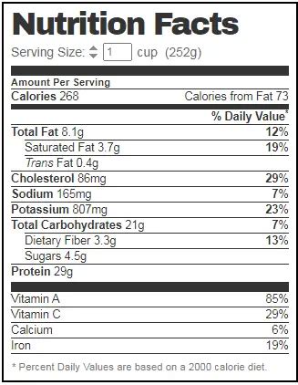 Traditional Beef Stew - calories, carbs, nutrition