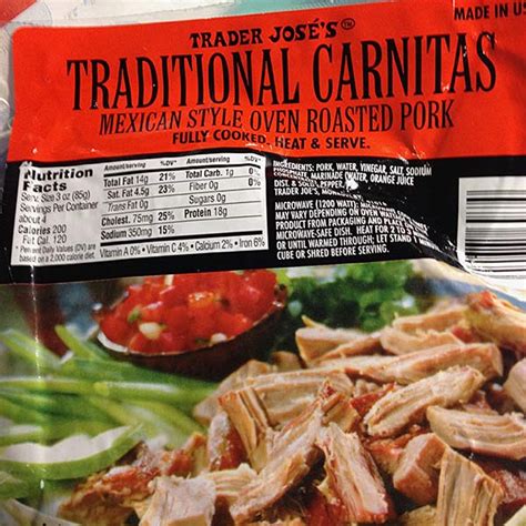 Traditional Pork Carnitas - calories, carbs, nutrition