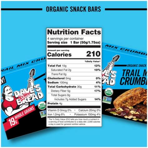 Trail Mix Bar - calories, carbs, nutrition