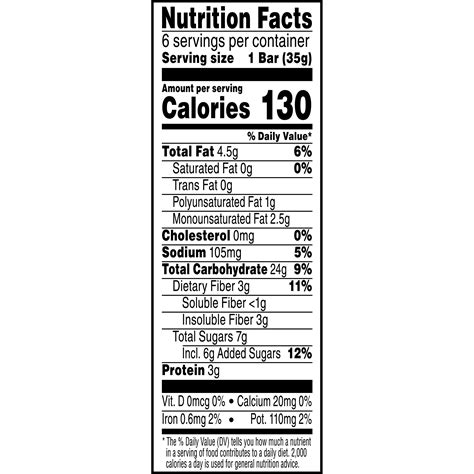 Trail Mix Chewy Granola Bars - calories, carbs, nutrition