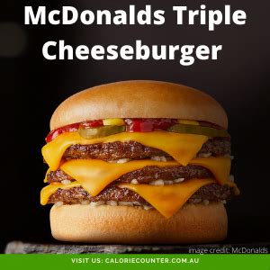 Triple Cheeseburger - calories, carbs, nutrition