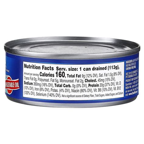 Tuna in Oil, Chunk Light - calories, carbs, nutrition