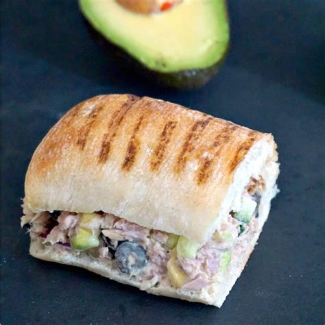 Tuna melt ciabatta with side salad - calories, carbs, nutrition