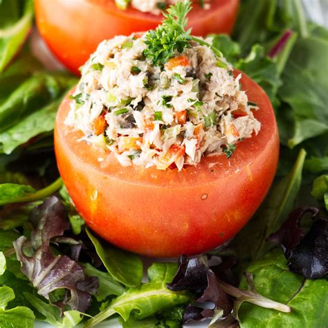 Tuna Salad Stuffed Tomato - calories, carbs, nutrition