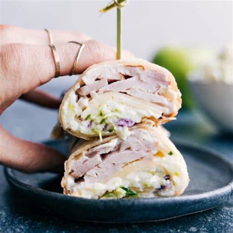 Turkey and American Cheese Wrap withCole Slaw - calories, carbs, nutrition