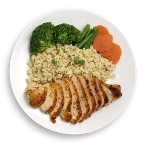 Turkey Breast with Brown Rice and Mandarins - calories, carbs, nutrition