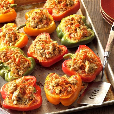 Turkey & Feta Stuffed Bell Peppers - calories, carbs, nutrition