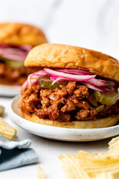 Turkey Sloppy Joe with Onion Roll - calories, carbs, nutrition