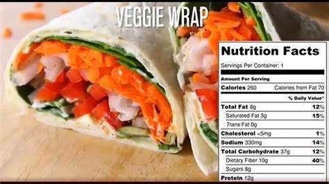 Tuscan Veggie Wrap - calories, carbs, nutrition