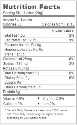 Uncured Peppered Turkey Bacon - calories, carbs, nutrition